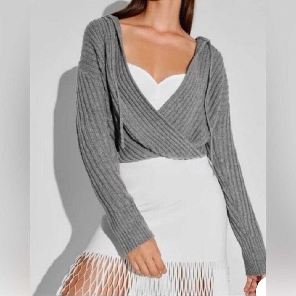 Dion Lee x Carbone38 Sweater Infinity Cashmere Gray Ribbed Hoodie casual medium